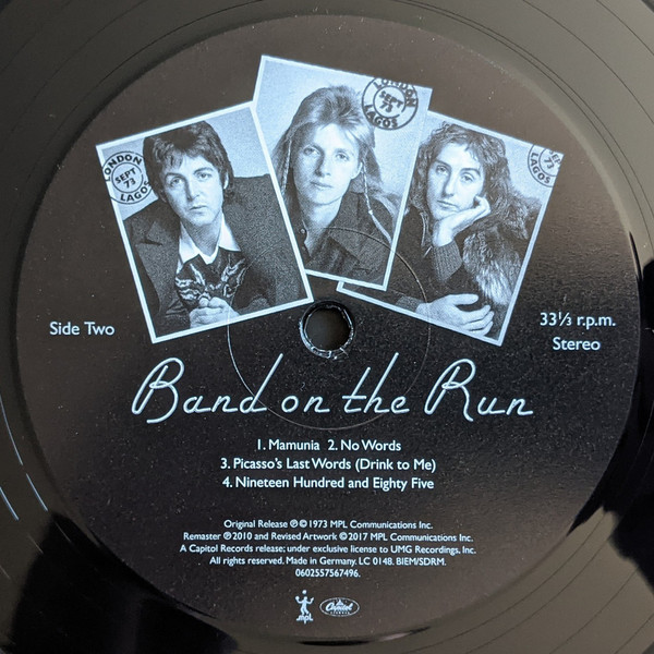 Wings (2) - Band On The Run - NM/NM (Pre loved ) - Image 4