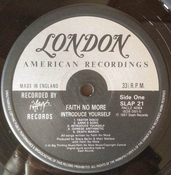 Faith No More - Introduce Yourself - VG+ / VG+ (LP-Pre Loved) - Image 4