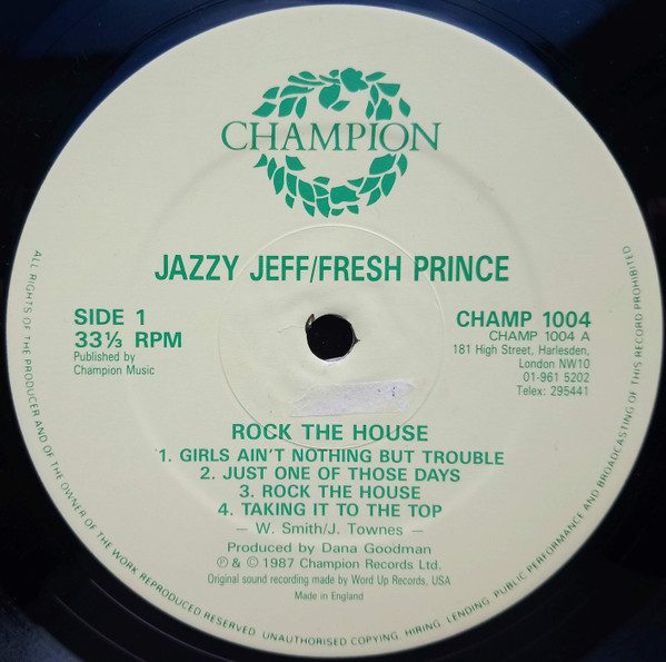 DJ Jazzy Jeff & The Fresh Prince - Rock The House - VG+ / VG+ (LP-Pre Loved) - Image 3