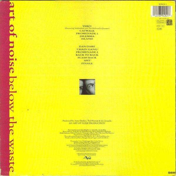 The Art Of Noise - Below The Waste - VG+ / VG+ (LP-Pre Loved) - Image 2