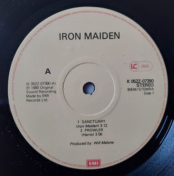 Iron Maiden - Sanctuary - VG+ / VG+ (12"-Pre Loved) - Image 3