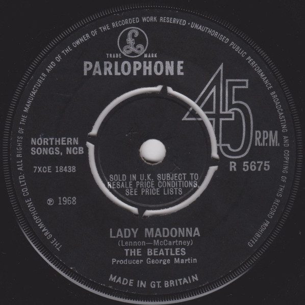 The Beatles - Lady Madonna - Generic / VG+ (7"-Pre Loved)