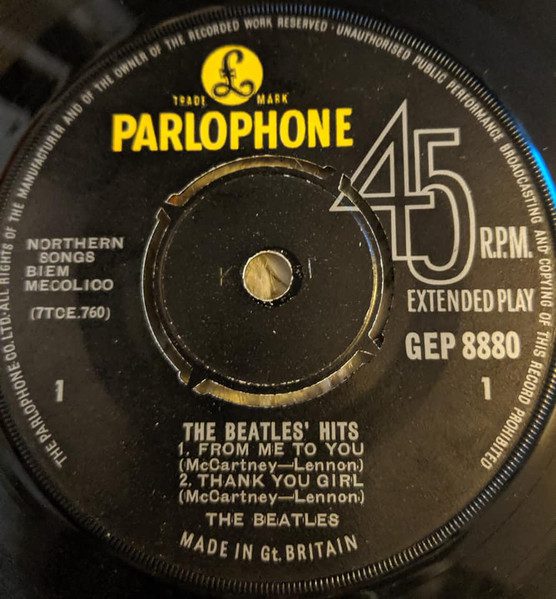 The Beatles - The Beatles' Hits - VG+ / VG+ (7"-Pre Loved) - Image 3