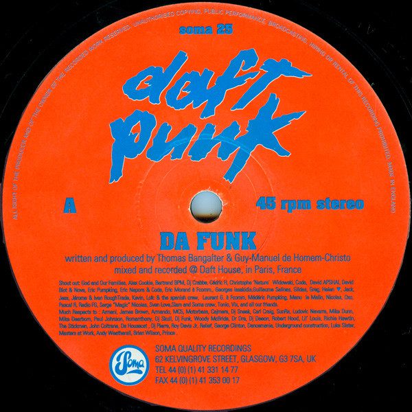 Daft Punk - Da Funk - Generic / VG+ (12"-Pre Loved)