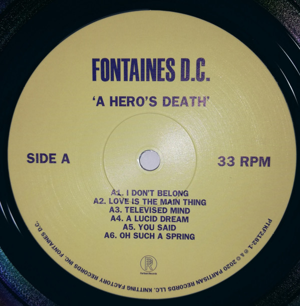 Fontaines D.C. - A Hero's Death Vinyl Record – (New / Sealed) - Image 4