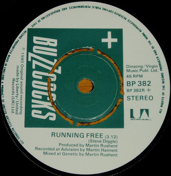 Buzzcocks - Running Free - VG+ / NM or M- (7"-Pre Loved) - Image 3