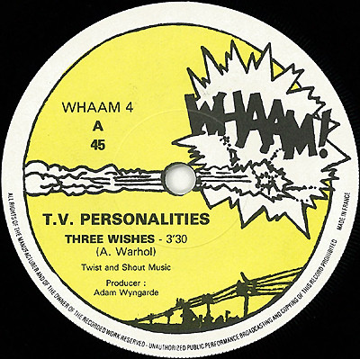 Television Personalities - Three Wishes - VG+ / NM or M- (7"-Pre Loved) - Image 3