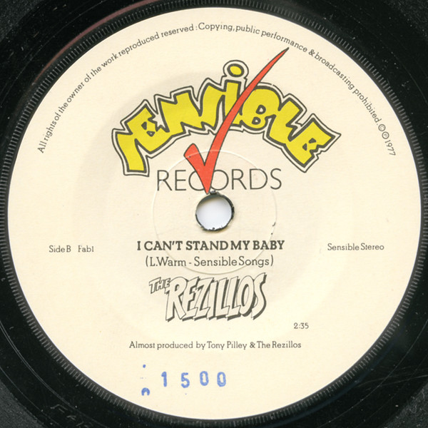 The Rezillos - I Can't Stand My Baby / I Wanna Be Your Man - VG+ / NM or M- (7"-Pre Loved) - Image 3