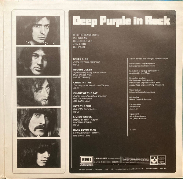 Deep Purple - Deep Purple In Rock - NM or M- / VG+ (LP-Pre Loved) - Image 3