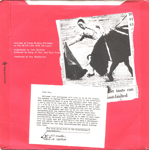 Gang Of Four - Damaged Goods / Love Like Anthrax / Armalite Rifle - VG+ / VG+ (7"-Pre Loved) - Image 2