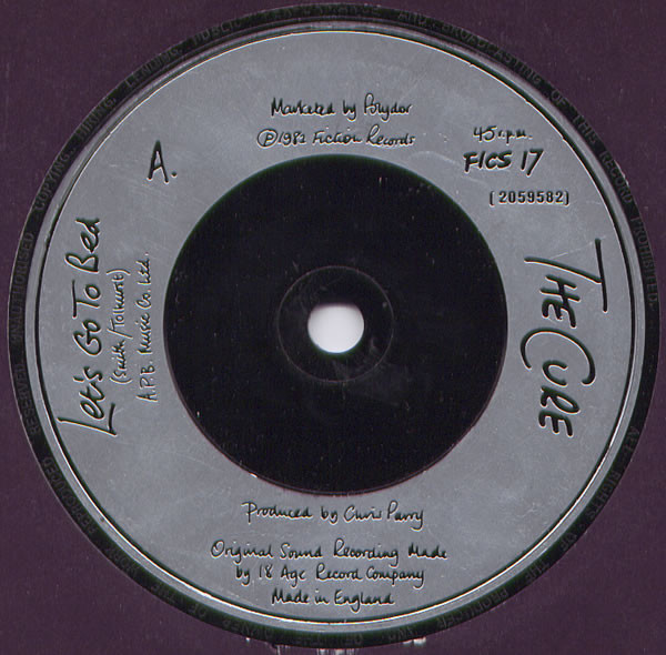 The Cure - Let's Go To Bed - VG+ / NM or M- (7"-Pre Loved) - Image 3