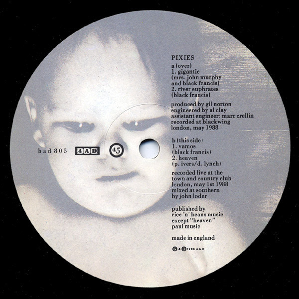 Pixies - Gigantic / River Euphrates - VG / VG+ (12"-Pre Loved) - Image 4