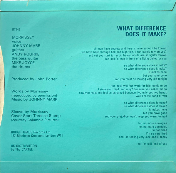 The Smiths - What Difference Does It Make? - VG+ / NM or M- (7"-Pre Loved) - Image 2