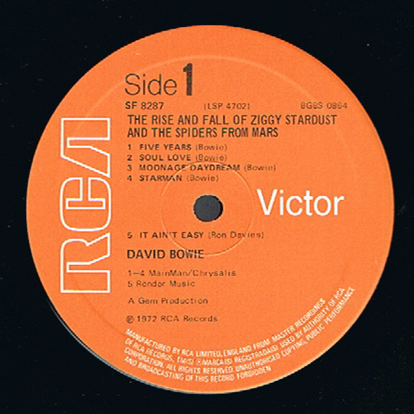 David Bowie - The Rise And Fall Of Ziggy Stardust And The Spiders From Mars - VG+ / VG+ (LP-Pre Loved) - Image 3