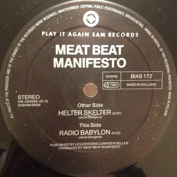 Meat Beat Manifesto - Helter Skelter / Radio Babylon - VG / VG+ (12"-Pre Loved) - Image 3