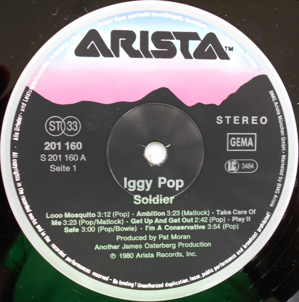 Iggy Pop - Soldier - Vinyl Record VG+/VG+ (Pre Loved) - Image 3