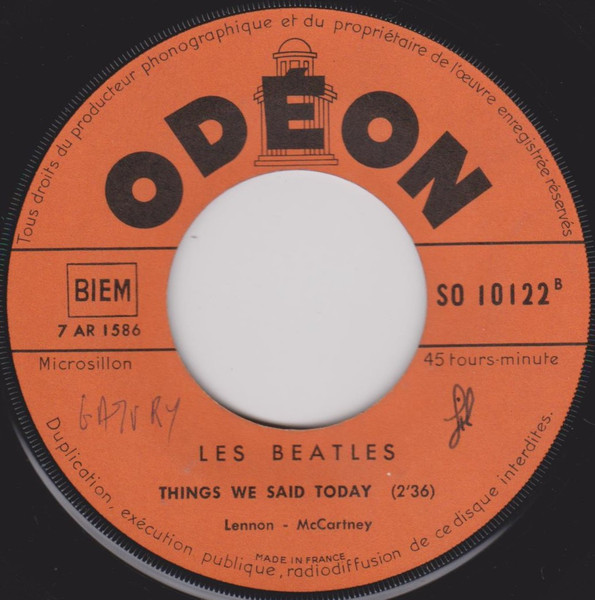 The Beatles - I'm Happy Just To Dance With You / Things We Said Today - 7 inch Vinyl Record VG+/VG+ (Pre Loved) - Image 4