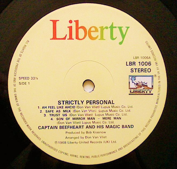 Captain Beefheart And The Magic Band - Strictly Personal - Vinyl Record VG+/VG+ (Pre Loved) - Image 3