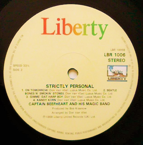 Captain Beefheart And The Magic Band - Strictly Personal - Vinyl Record VG+/VG+ (Pre Loved) - Image 4