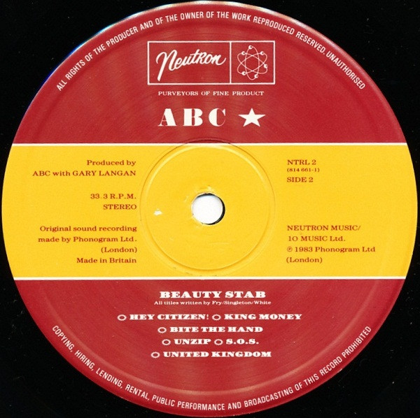 ABC - Beauty Stab - Vinyl Record VG+/VG+ (Pre Loved) - Image 4