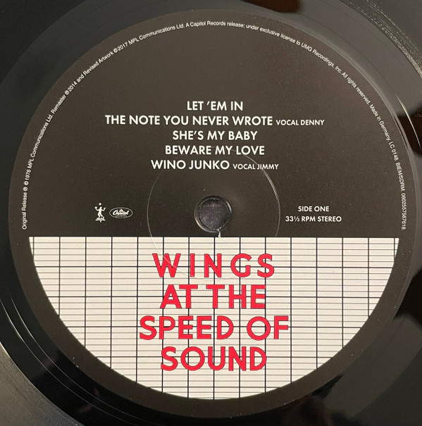 Wings (2) - Wings At The Speed Of Sound - Vinyl Record NM/VG+ (Pre Loved) - Image 3
