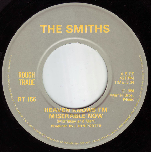 The Smiths - Heaven Knows I'm Miserable Now - 7 inch Vinyl Record VG+/VG+ (Pre Loved)
