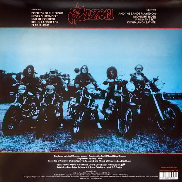 Saxon - Denim And Leather - Vinyl Record NM/NM (Pre Loved) - Image 2