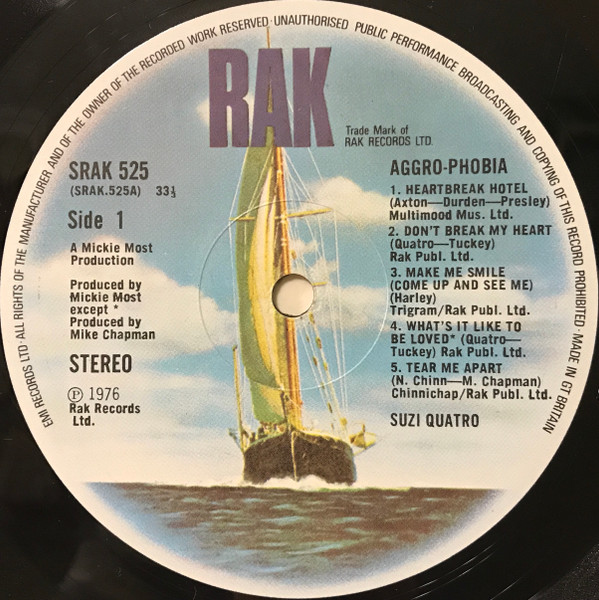 Suzi Quatro - Aggro-Phobia - Vinyl Record VG+/VG+ (Pre Loved) - Image 3
