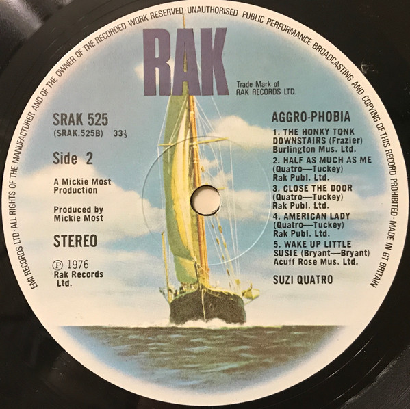 Suzi Quatro - Aggro-Phobia - Vinyl Record VG+/VG+ (Pre Loved) - Image 4