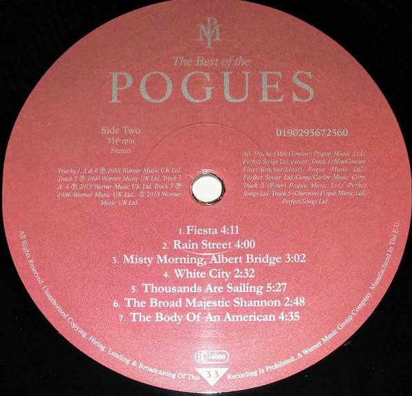 The Pogues - The Best Of The Pogues - Vinyl Record – (New / Sealed) - Image 4