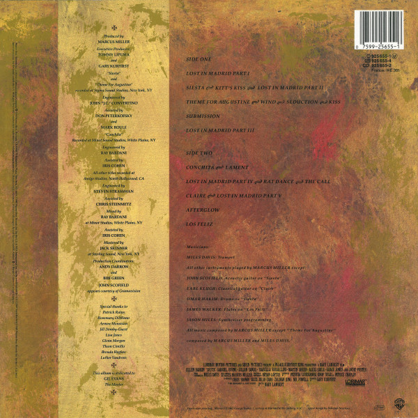 Miles Davis / Marcus Miller - Music From Siesta - VG+ / VG+ (LP-Pre Loved) - Image 2