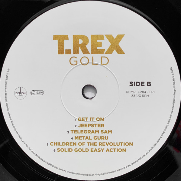T. Rex - Gold - Vinyl Record NM/NM (Pre Loved) - Image 4
