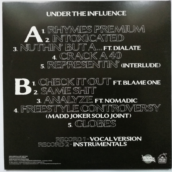 Last Jazz Club - Under The Influence - Vinyl Record NM/NM (Pre Loved) - Image 2