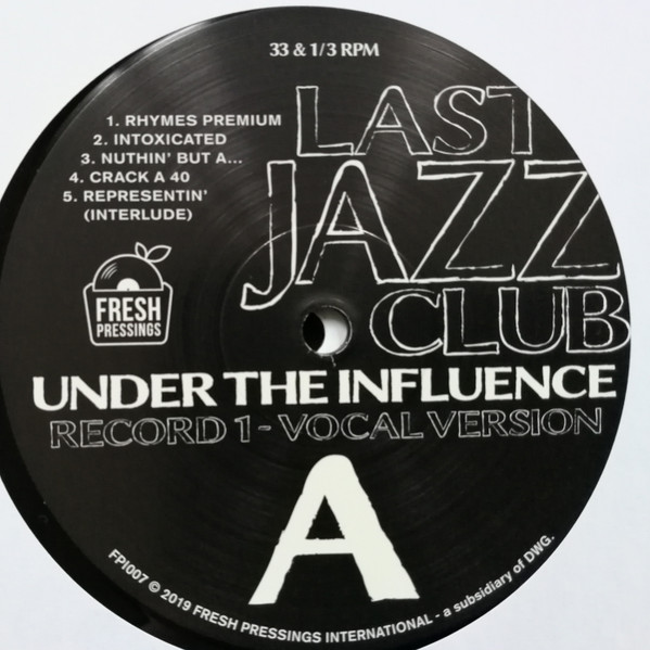 Last Jazz Club - Under The Influence - Vinyl Record NM/NM (Pre Loved) - Image 3