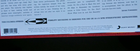 Billie Holiday With Ray Ellis And His Orchestra - Lady In Satin - Vinyl Record NM/NM (Pre Loved) - Image 3