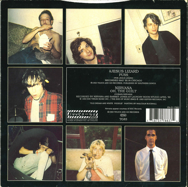 The Jesus Lizard / Nirvana - Puss / Oh, The Guilt - 7 inch Vinyl Record VG+/VG+ (Pre Loved) - Image 2