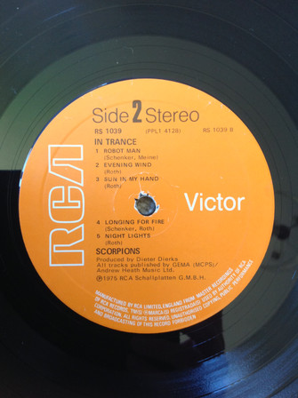 Scorpions - In Trance - Vinyl Record VG+/VG+ (Pre Loved) - Image 4