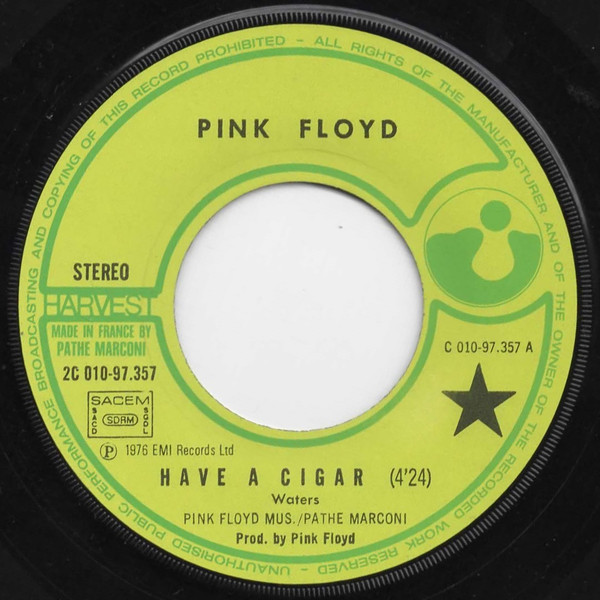 Pink Floyd - Have A Cigar - 7 inch Vinyl Record VG+/VG+ (Pre Loved) - Image 3
