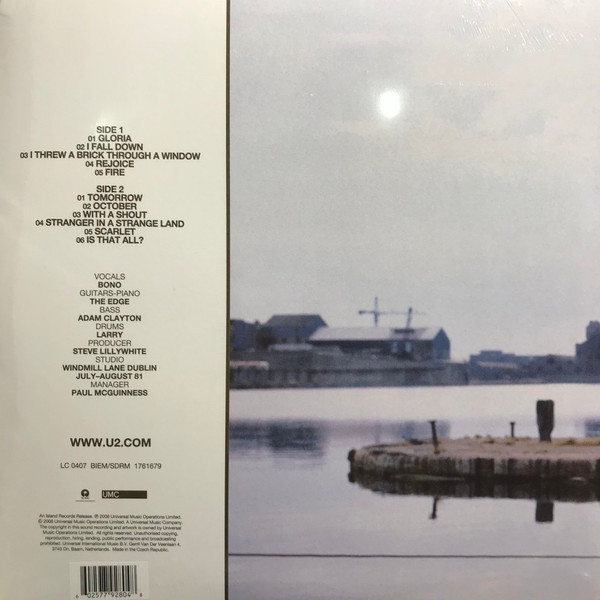 U2 - October - Vinyl Record – (New / Sealed) - Image 2