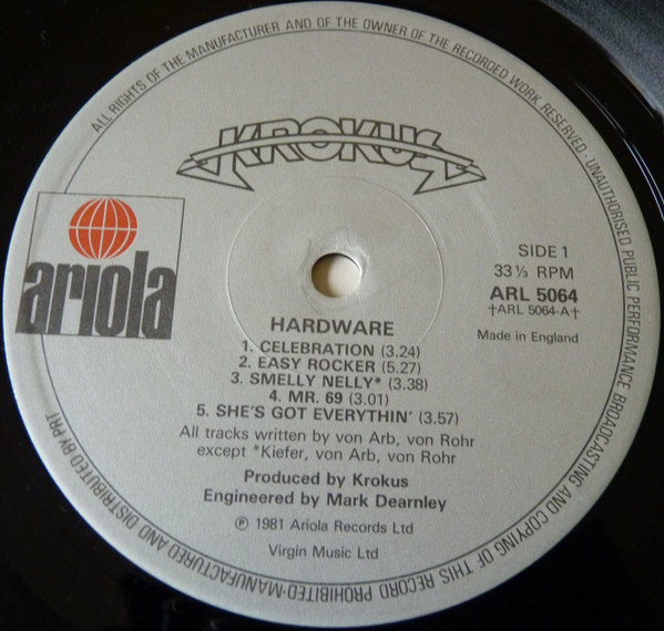 Krokus - Hardware - Vinyl Record VG+/VG+ (Pre Loved) - Image 3