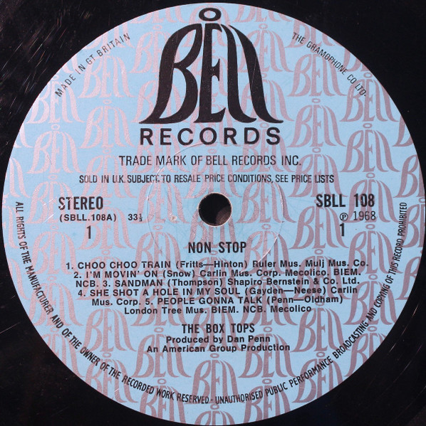 Box Tops - Non Stop - Vinyl Record VG+/NM (Pre Loved) - Image 2
