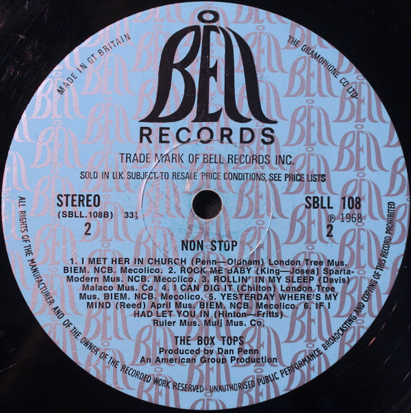 Box Tops - Non Stop - Vinyl Record VG+/NM (Pre Loved) - Image 3
