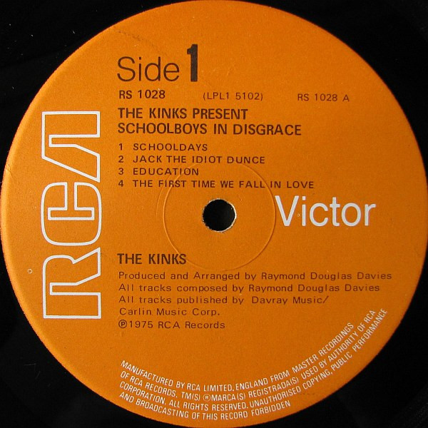 The Kinks - The Kinks Present Schoolboys In Disgrace - Vinyl Record VG+/VG+ (Pre Loved) - Image 3