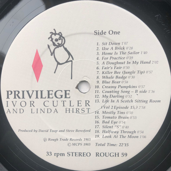 Ivor Cutler And Linda Hirst - Privilege - Vinyl Record VG/VG+ (Pre Loved) - Image 3