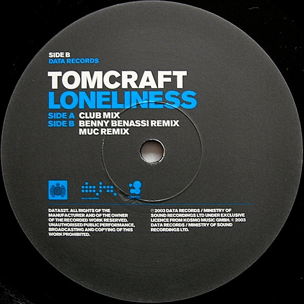Tomcraft - Loneliness - Vinyl Record VG+/VG+ (Pre Loved) - Image 4