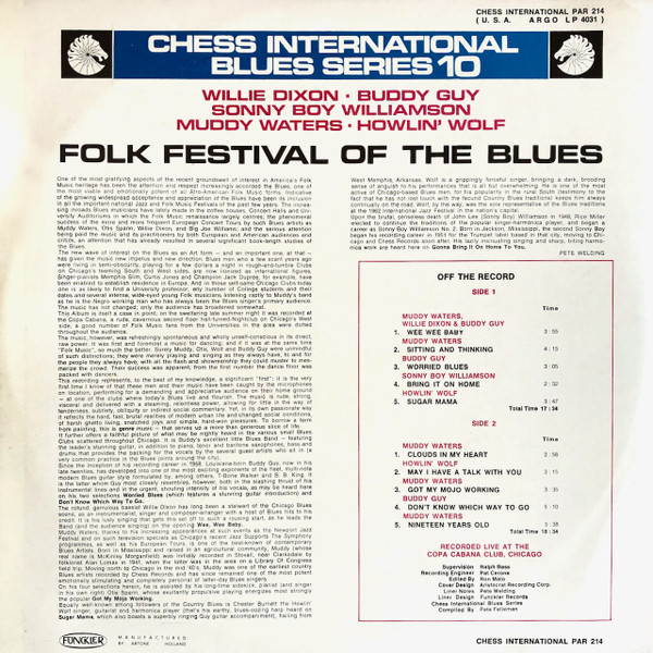 Various - Folk Festival Of The Blues - Vinyl Record VG+/VG+ (Pre Loved) - Image 2
