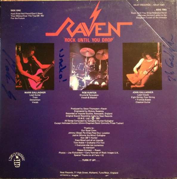 Raven (6) - Rock Until You Drop - Vinyl Record VG+/VG+ (Pre Loved) - Image 2