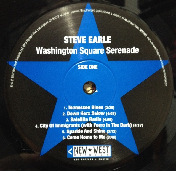 Steve Earle - Washington Square Serenade - Vinyl Record NM/NM (Pre Loved) - Image 3