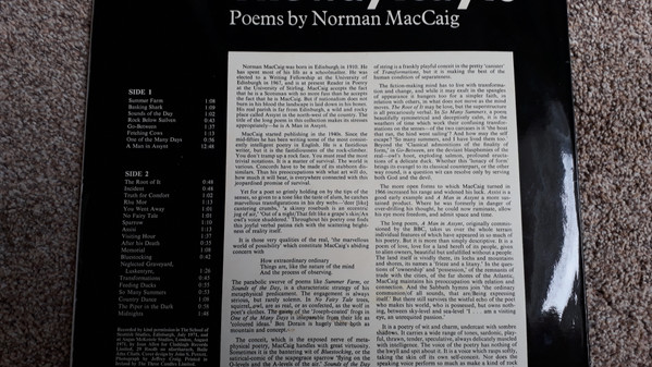 Norman Maccaig - The Way I Say It - Vinyl Record VG+/VG+ (Pre Loved) - Image 2