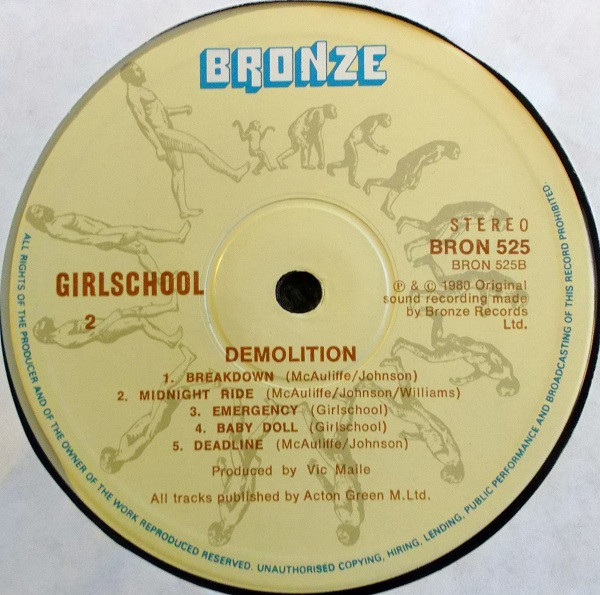 Girlschool - Demolition - Vinyl Record VG+/VG+ (Pre Loved) - Image 4
